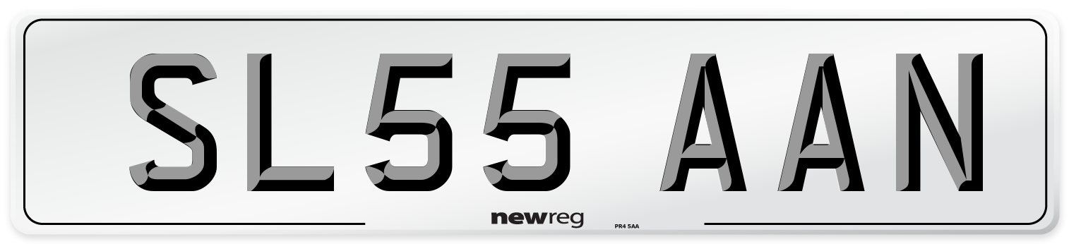 SL55 AAN Number Plate from New Reg